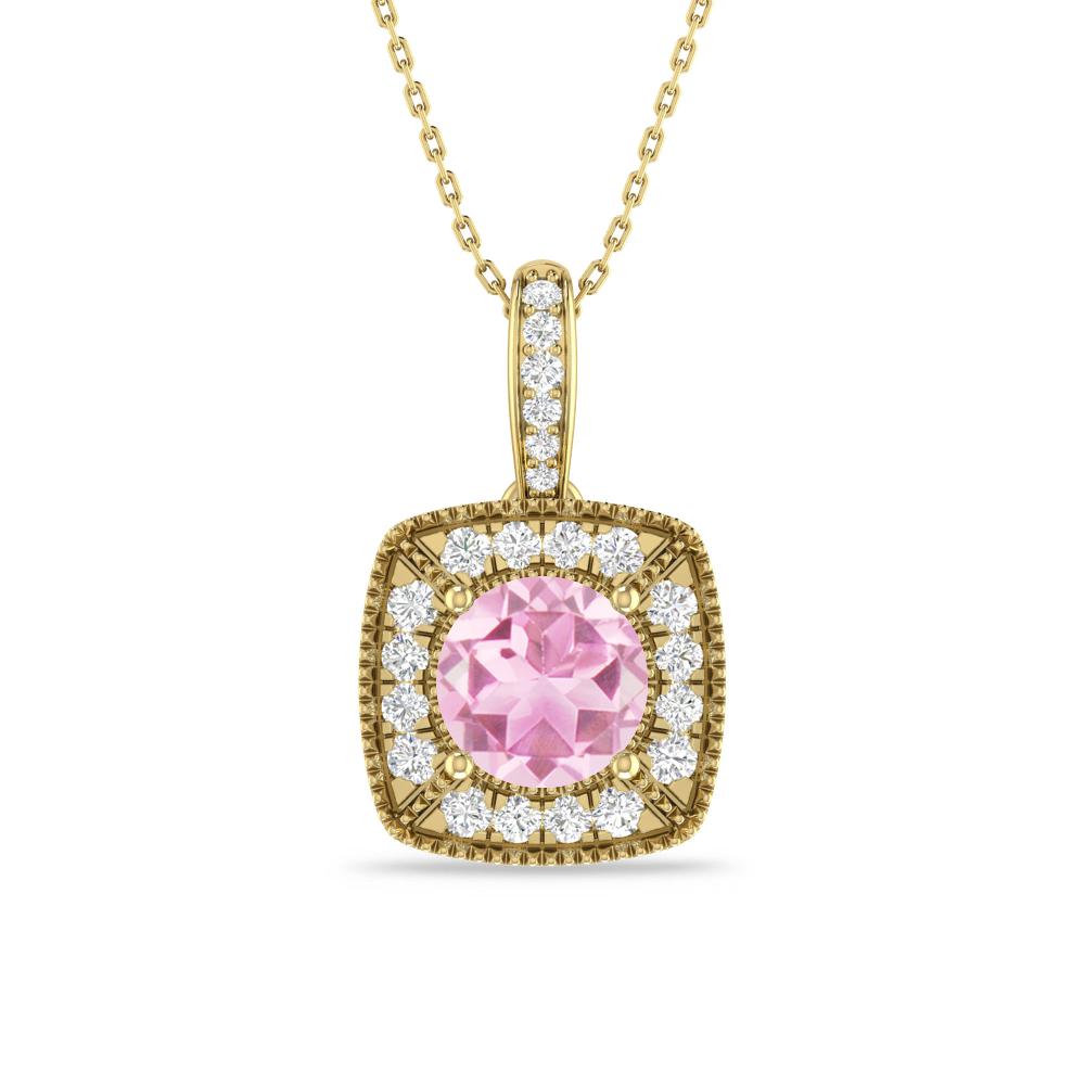 Yellow Gold - Pink Tourmaline