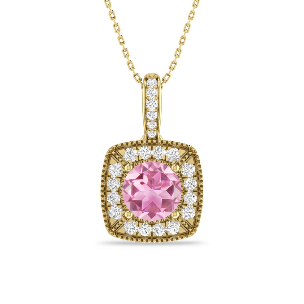 Yellow Gold - Pink Tourmaline