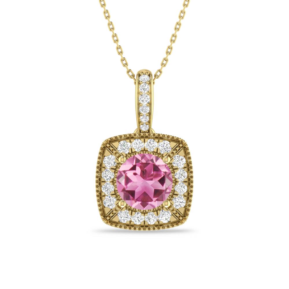 Yellow Gold - Pink Tourmaline