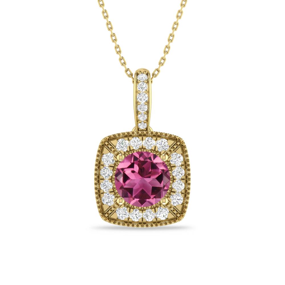 Yellow Gold - Pink Tourmaline