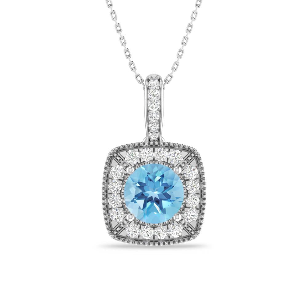 White Gold - Blue Topaz