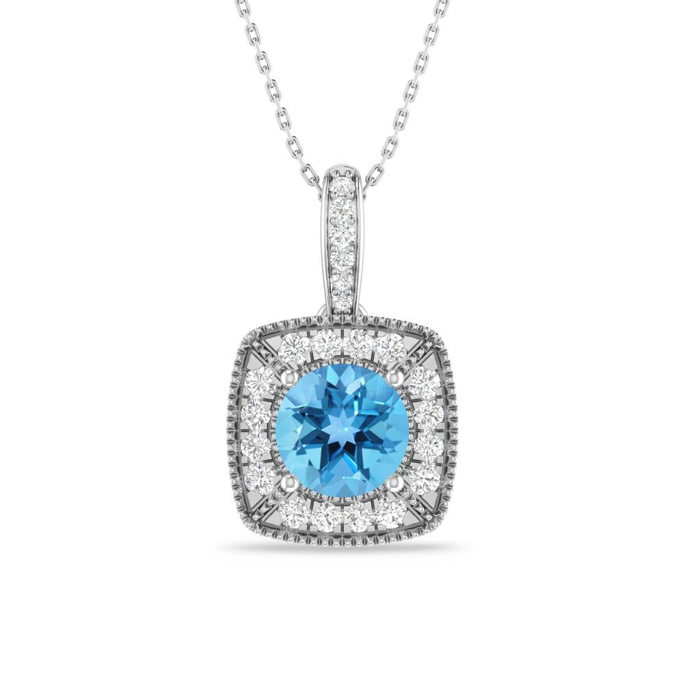 White Gold - Blue Topaz