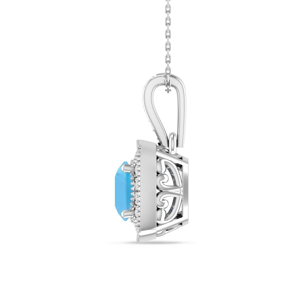 White Gold - Blue Topaz