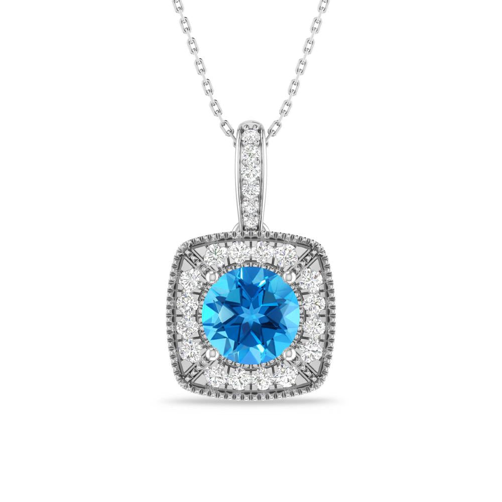 White Gold - Blue Topaz
