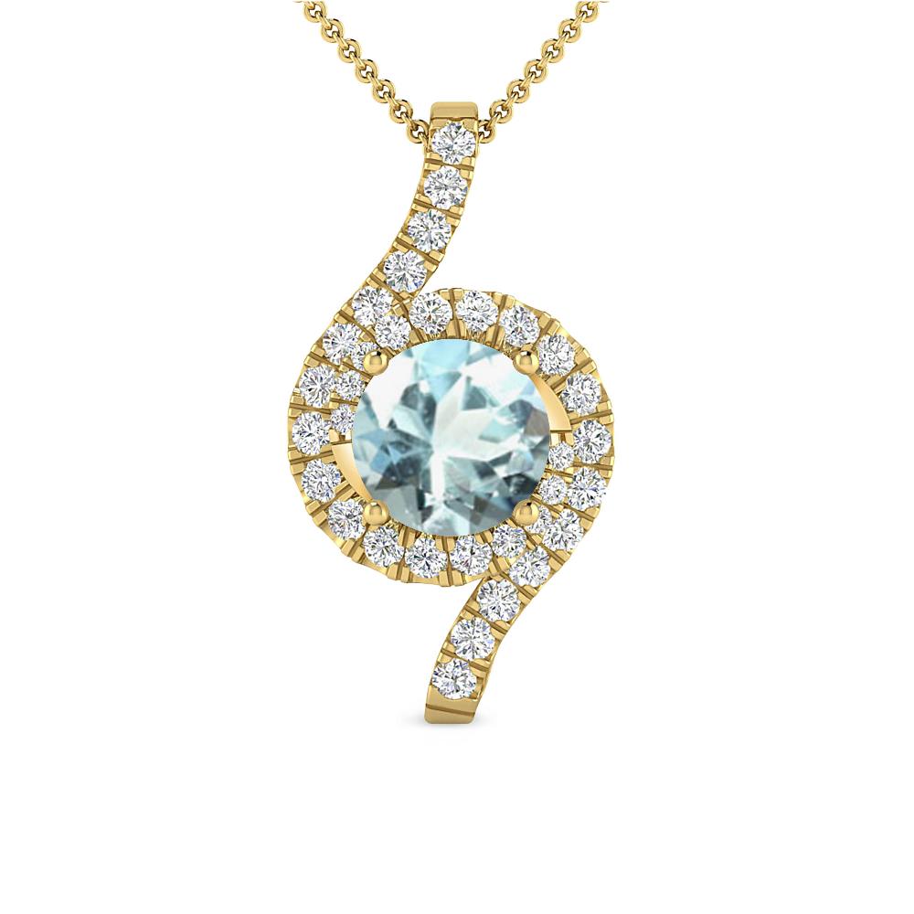 Yellow Gold - Aquamarine