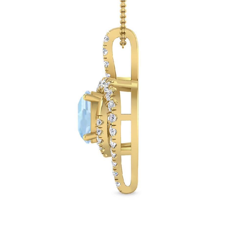 Yellow Gold - Aquamarine