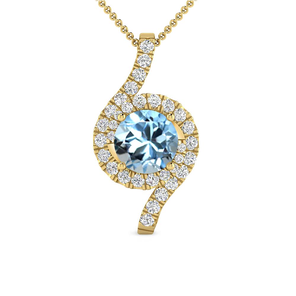 Yellow Gold - Aquamarine