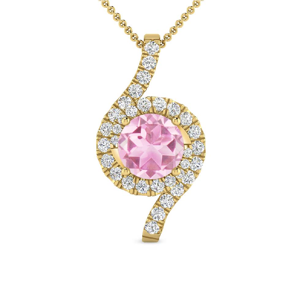 Yellow Gold - Pink Tourmaline