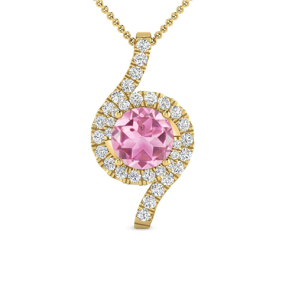 Yellow Gold - Pink Tourmaline