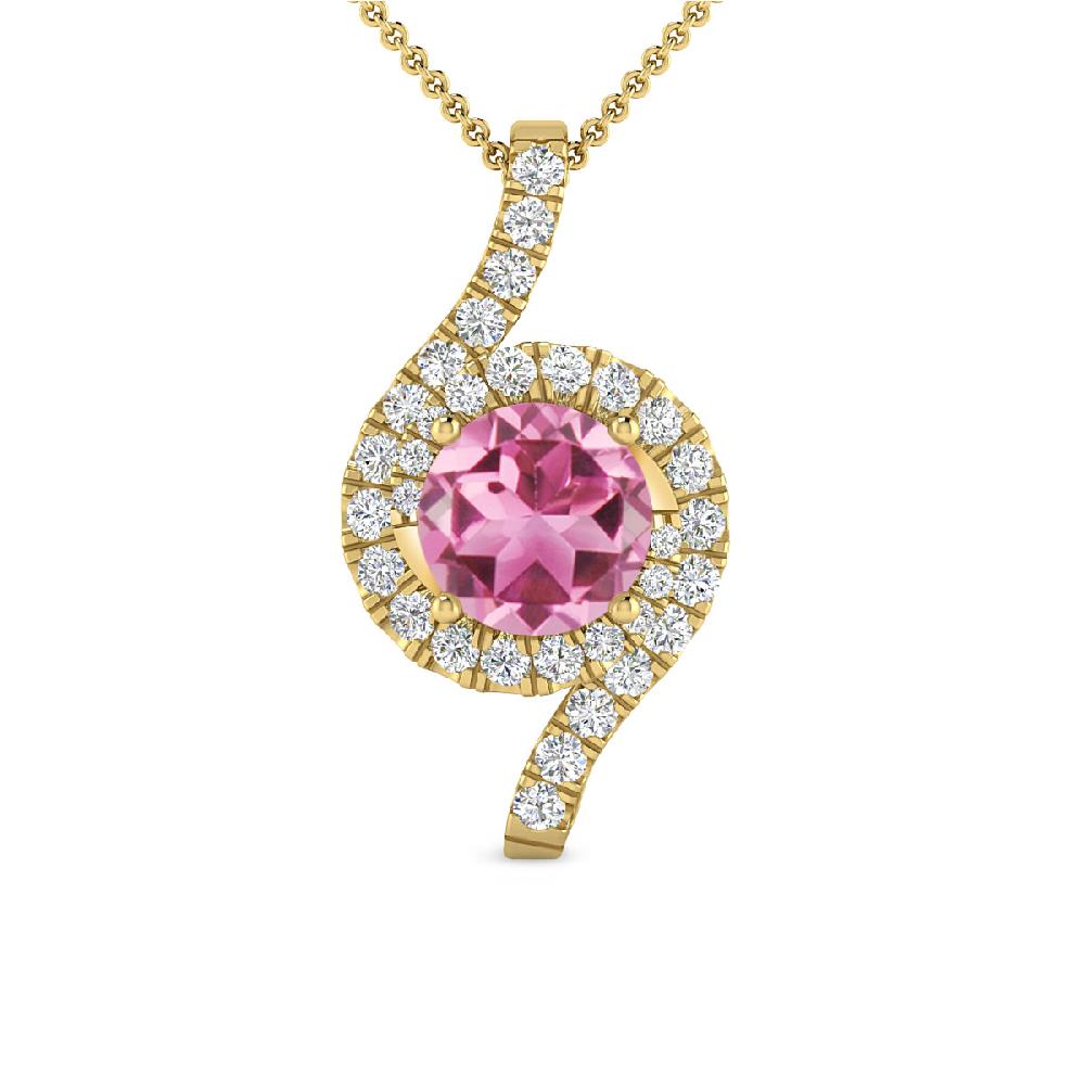 Yellow Gold - Pink Tourmaline