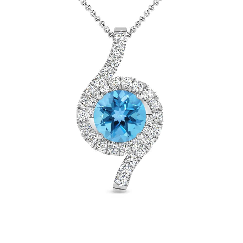 White Gold - Blue Topaz