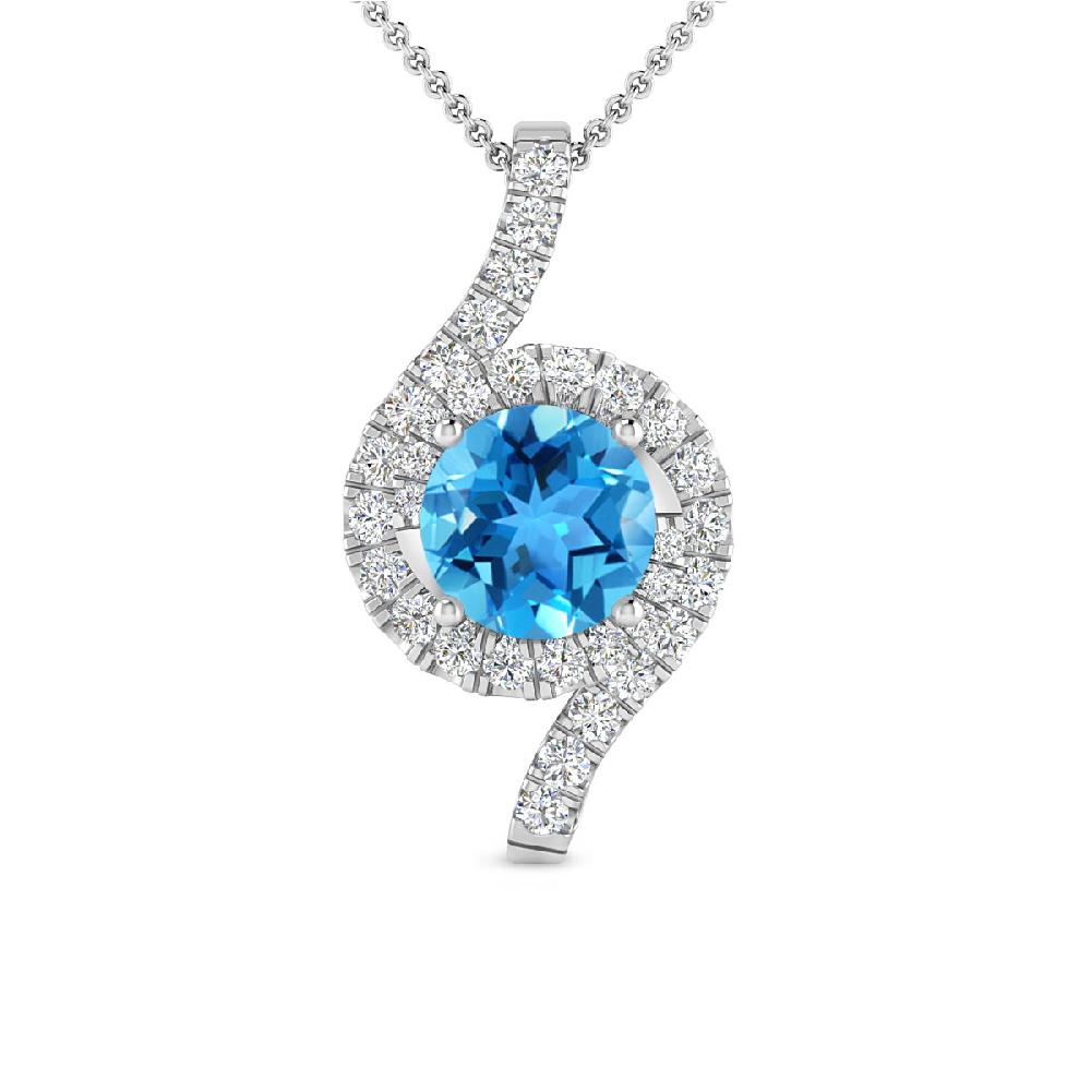 White Gold - Blue Topaz