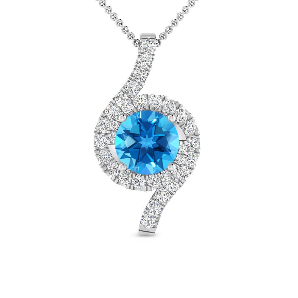 White Gold - Blue Topaz