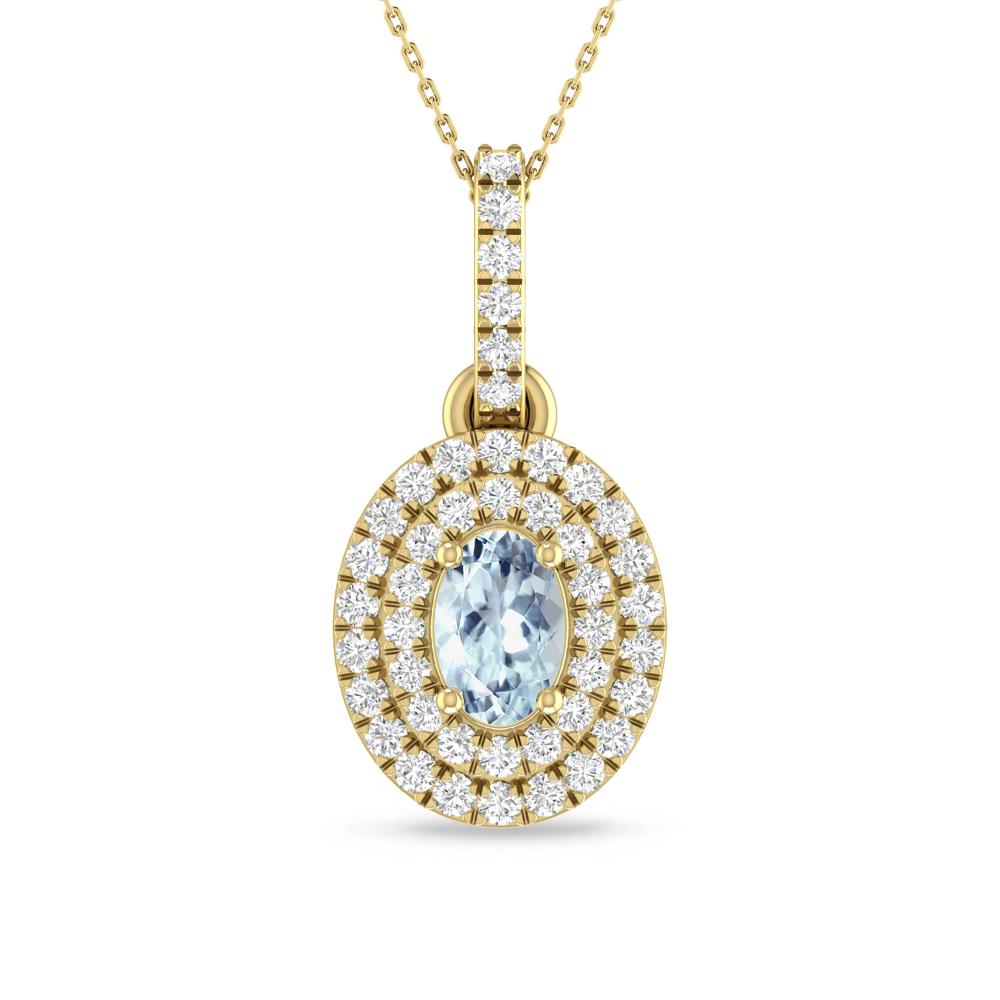Yellow Gold - Aquamarine