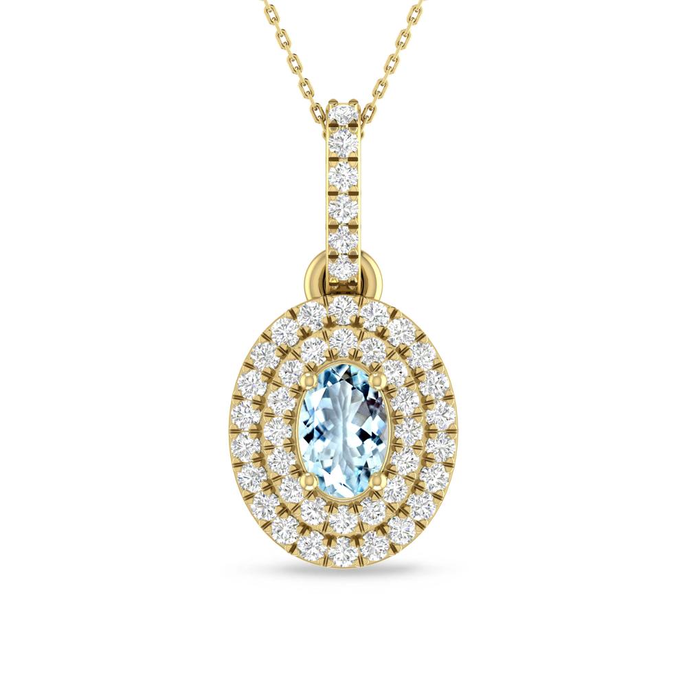 Yellow Gold - Aquamarine