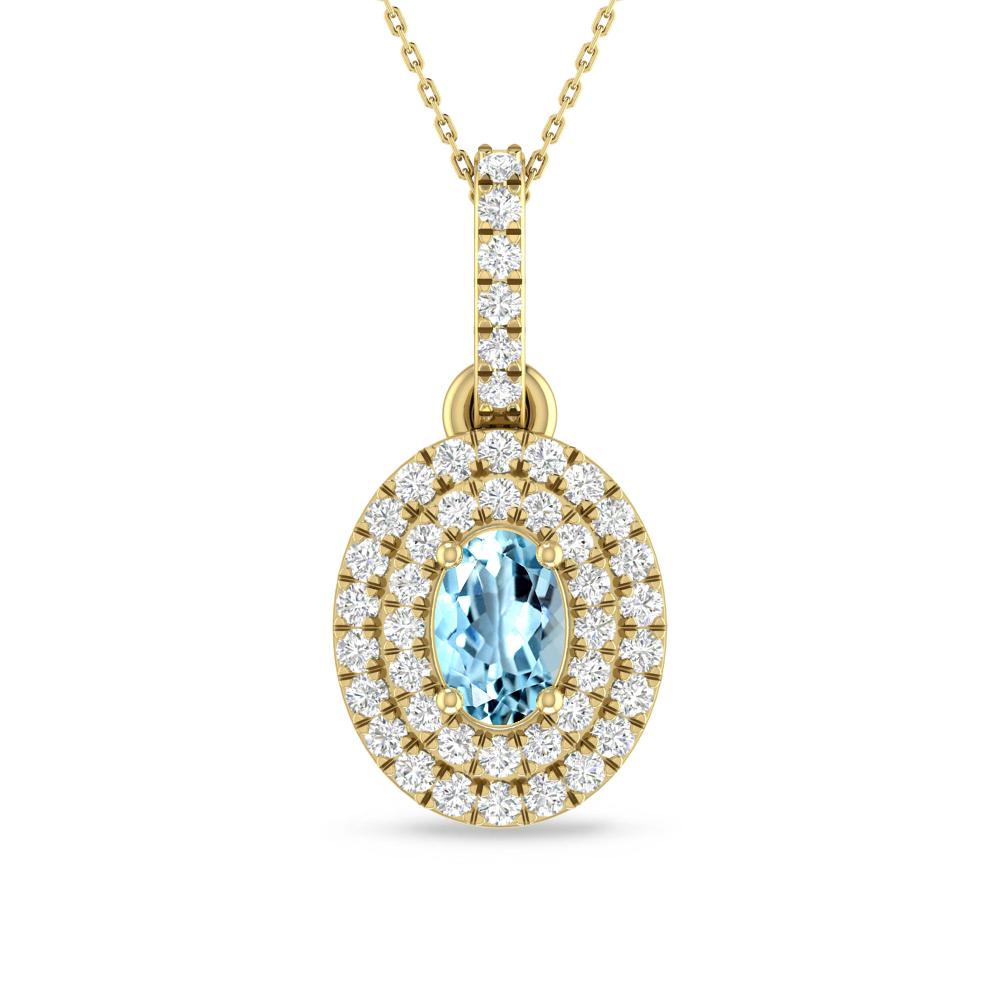 Yellow Gold - Aquamarine