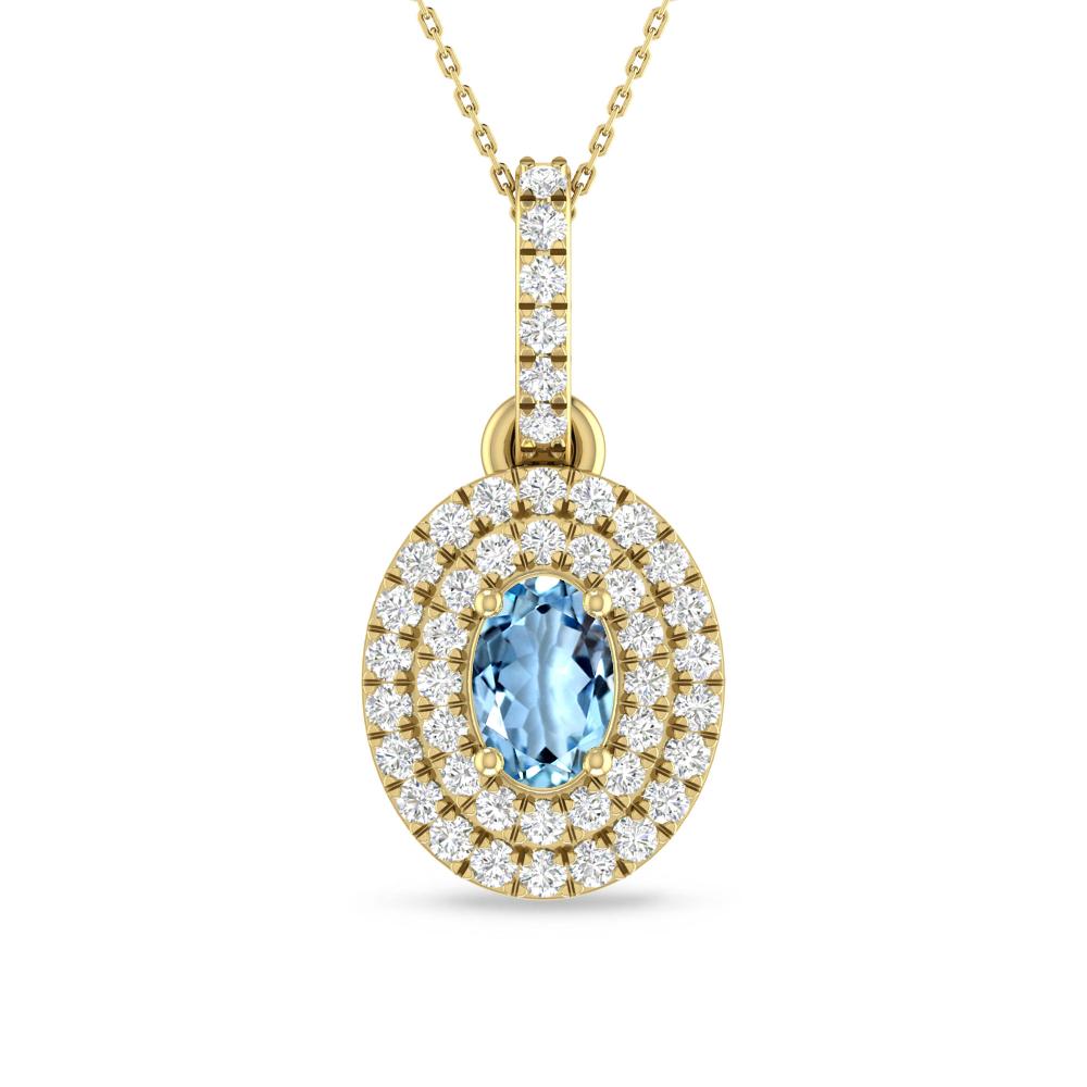 Yellow Gold - Aquamarine