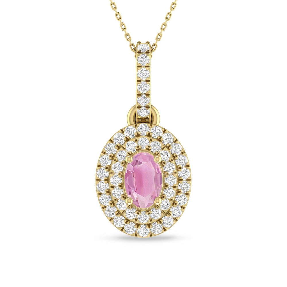 Yellow Gold - Pink Tourmaline