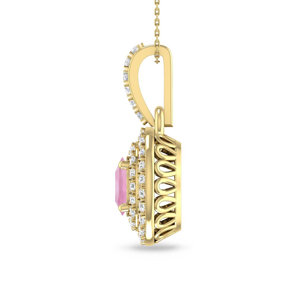 Yellow Gold - Pink Tourmaline