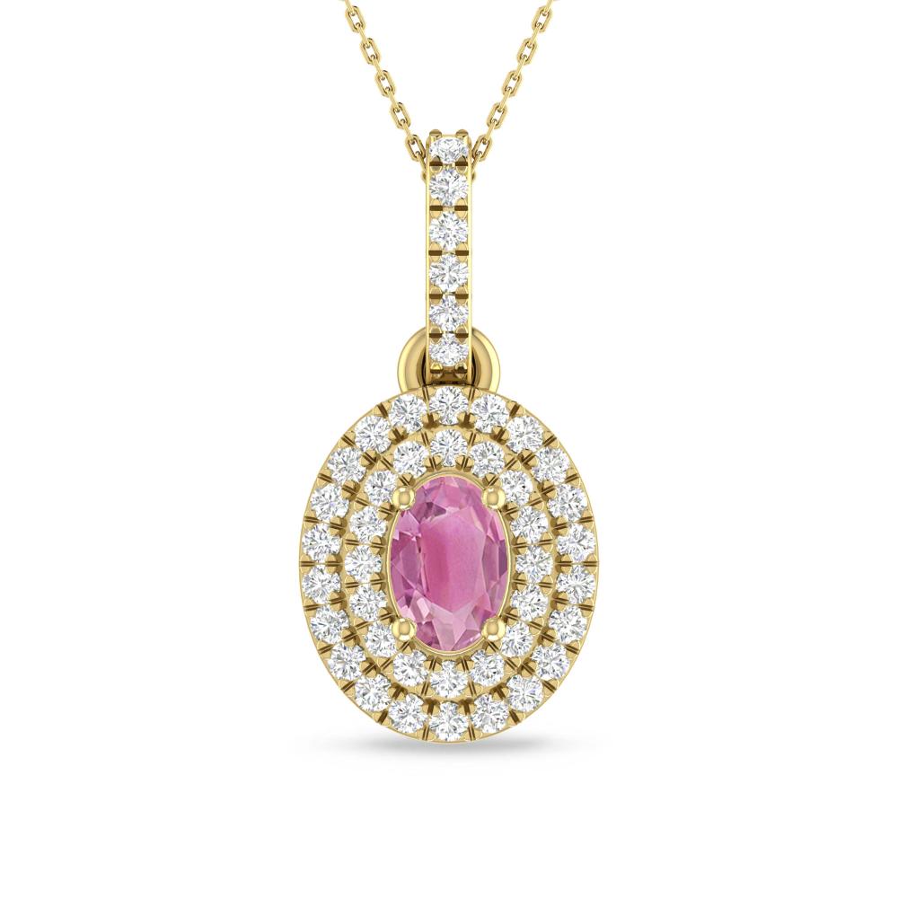 Yellow Gold - Pink Tourmaline