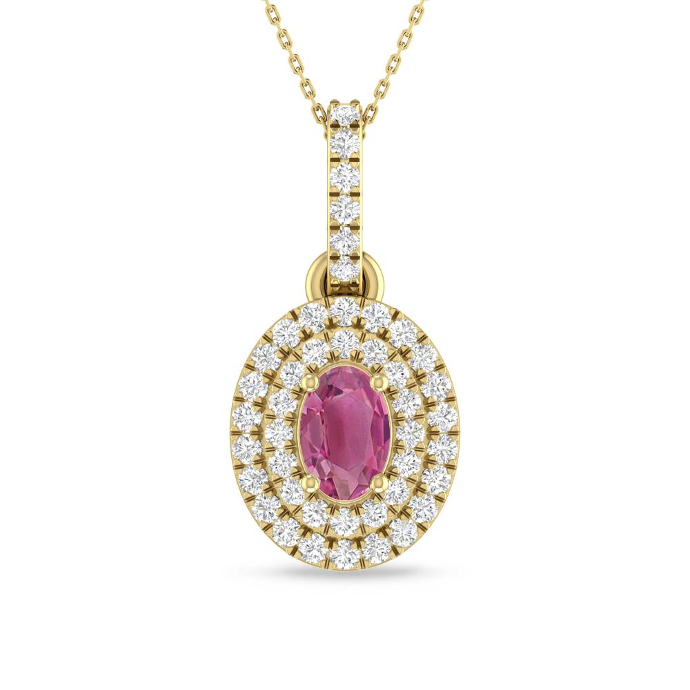 Yellow Gold - Pink Tourmaline