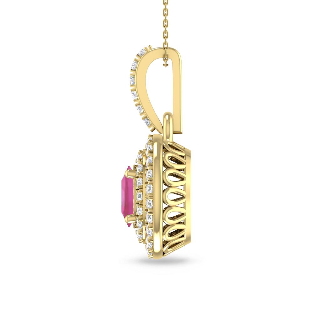 Yellow Gold - Pink Tourmaline