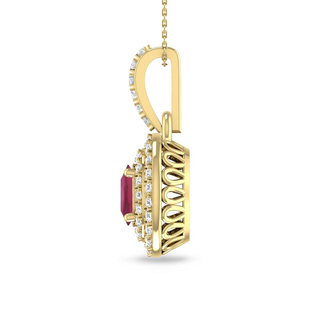 Yellow Gold - Pink Tourmaline