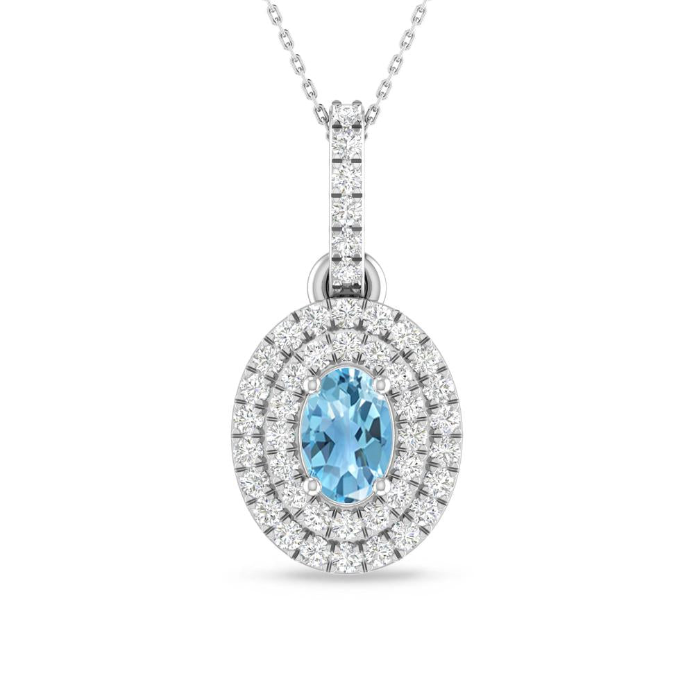 White Gold - Blue Topaz