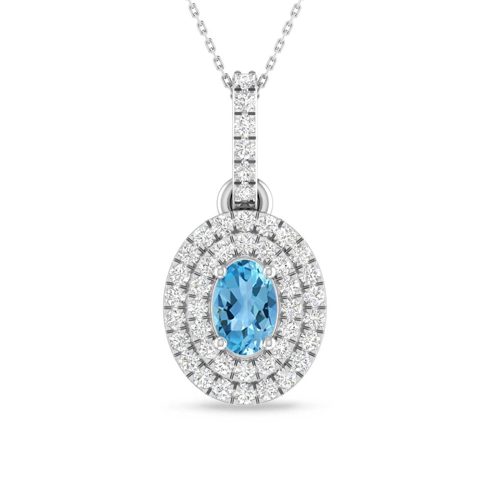 White Gold - Blue Topaz