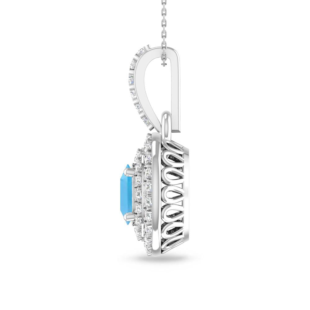 White Gold - Blue Topaz