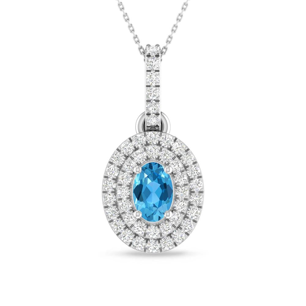 White Gold - Blue Topaz