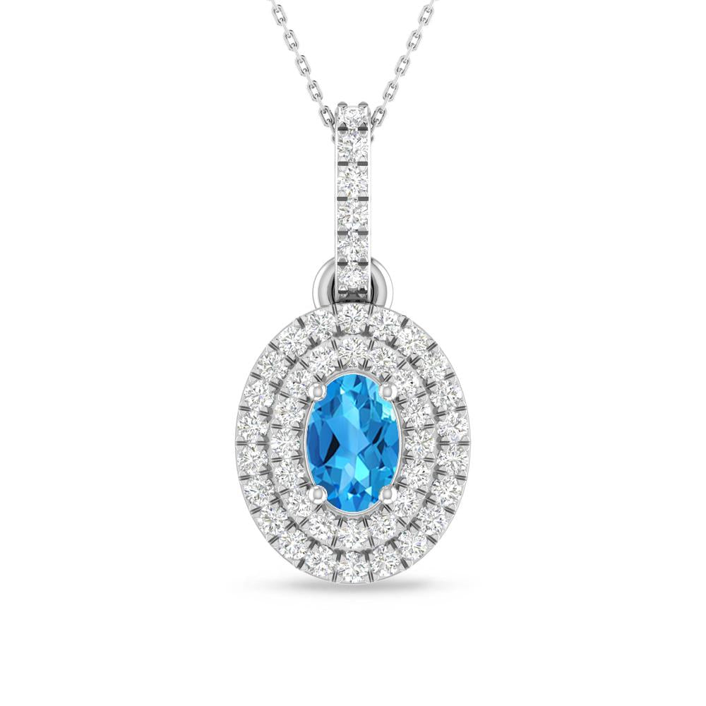 White Gold - Blue Topaz
