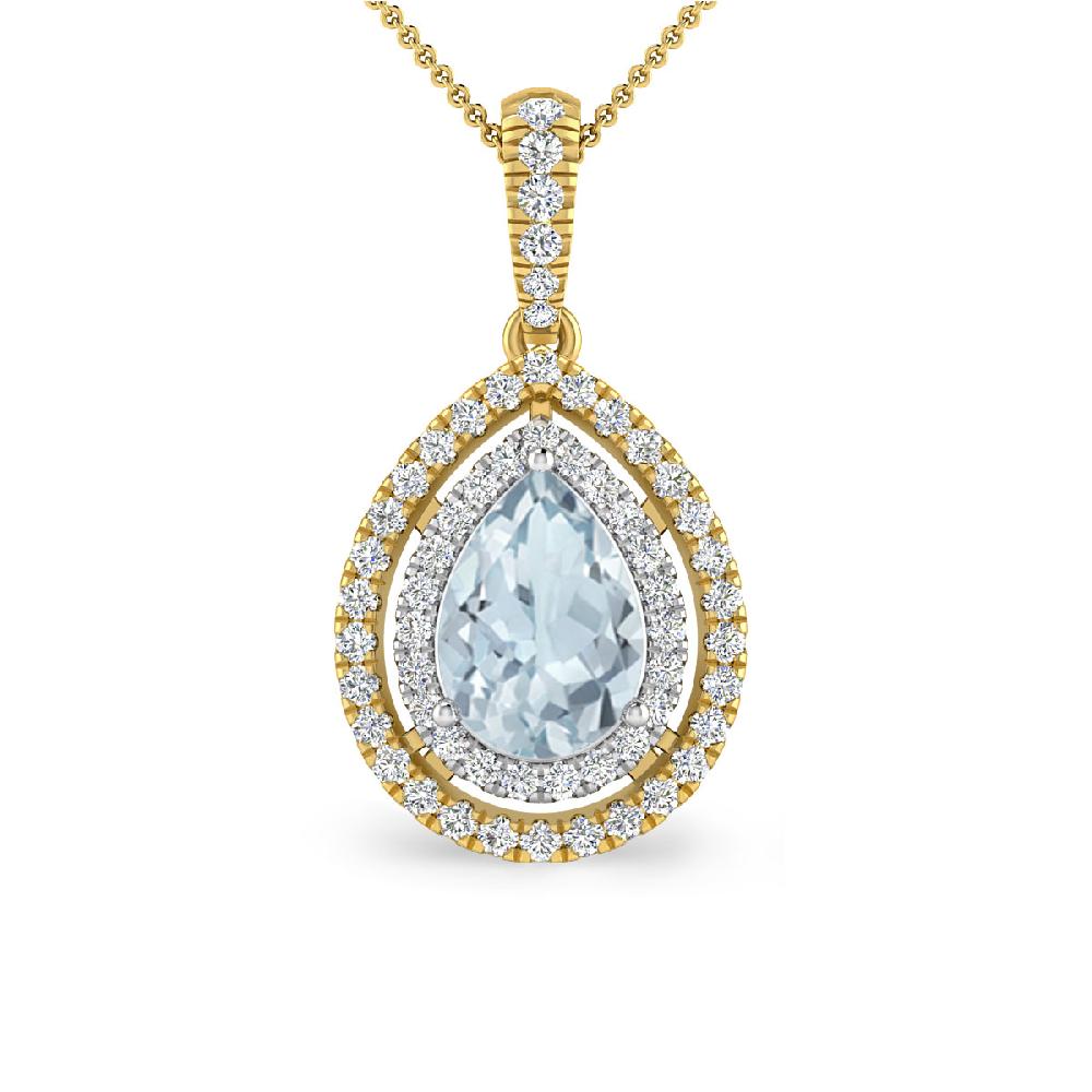 Yellow Gold - Aquamarine