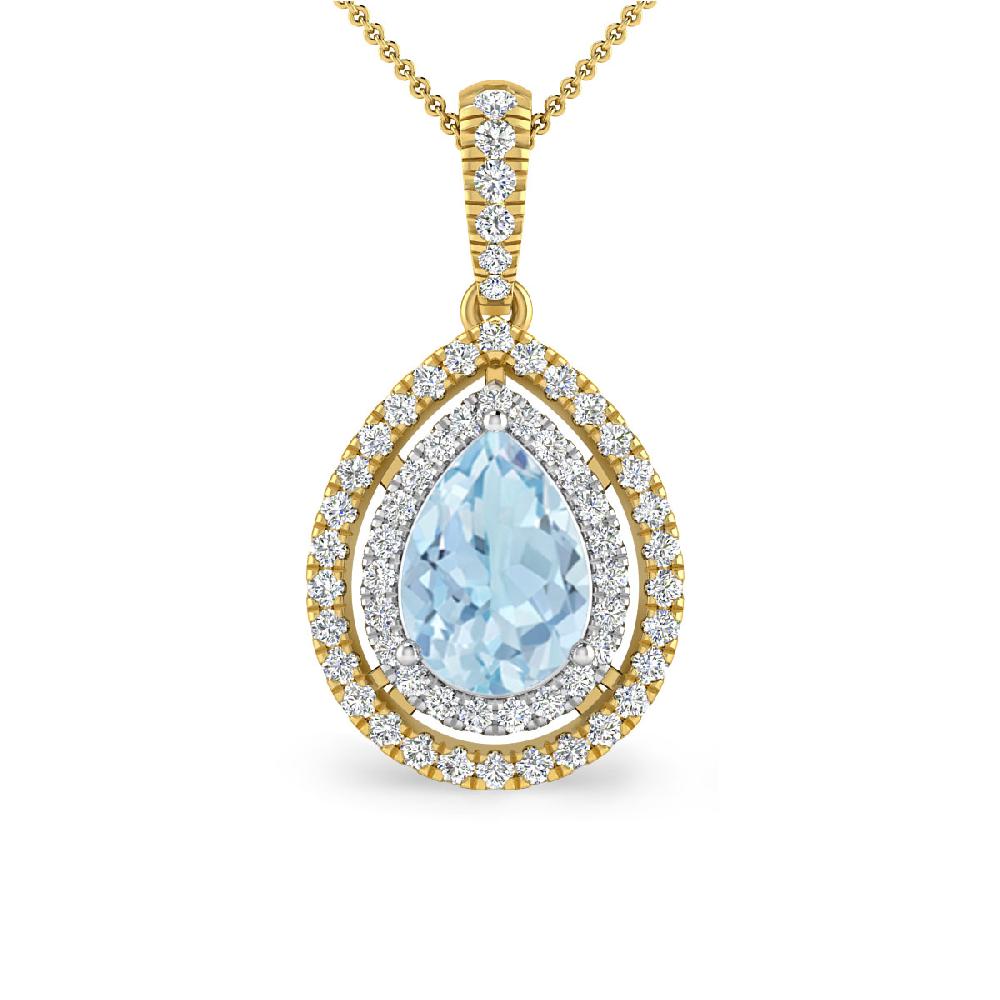 Yellow Gold - Aquamarine