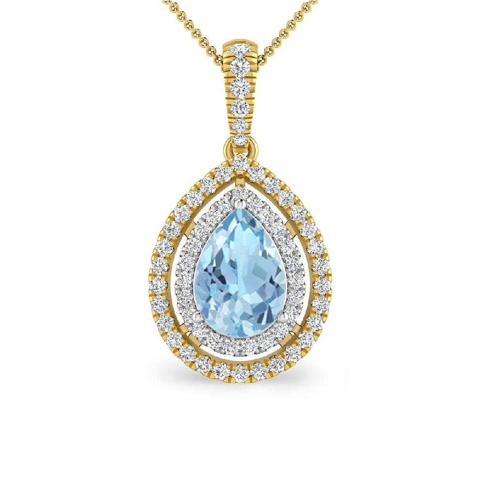 Yellow Gold - Aquamarine