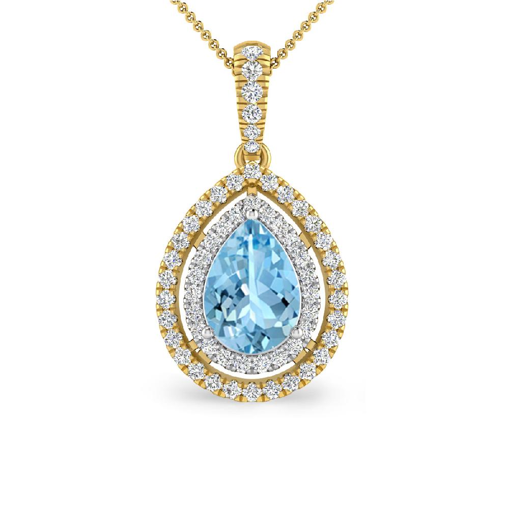 Yellow Gold - Aquamarine