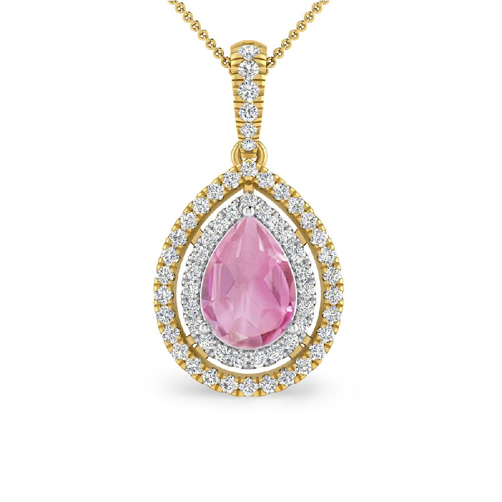 Yellow Gold - Pink Tourmaline