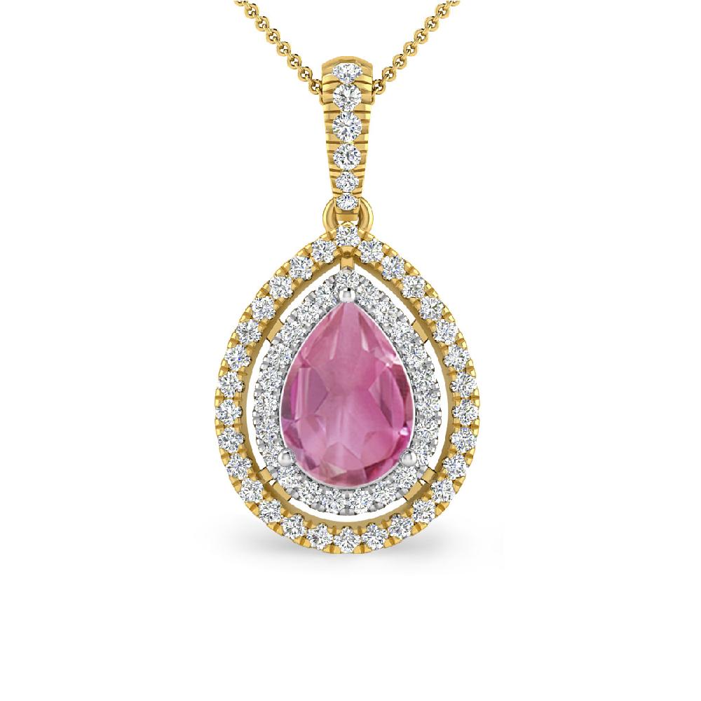 Yellow Gold - Pink Tourmaline