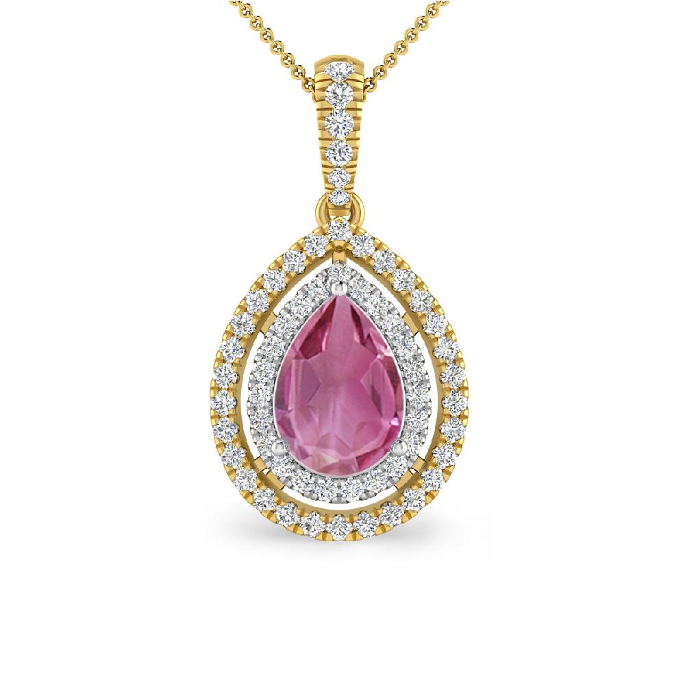 Yellow Gold - Pink Tourmaline