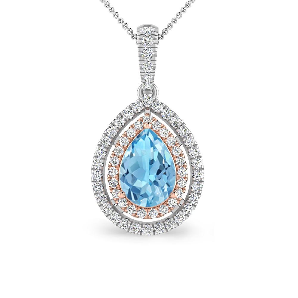 White Gold - Blue Topaz