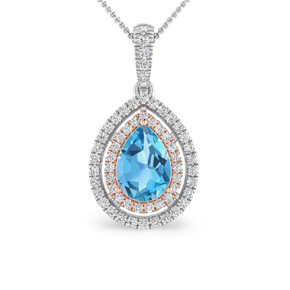 White Gold - Blue Topaz