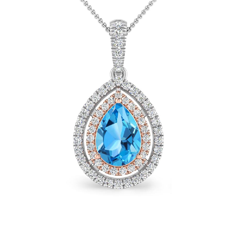 White Gold - Blue Topaz