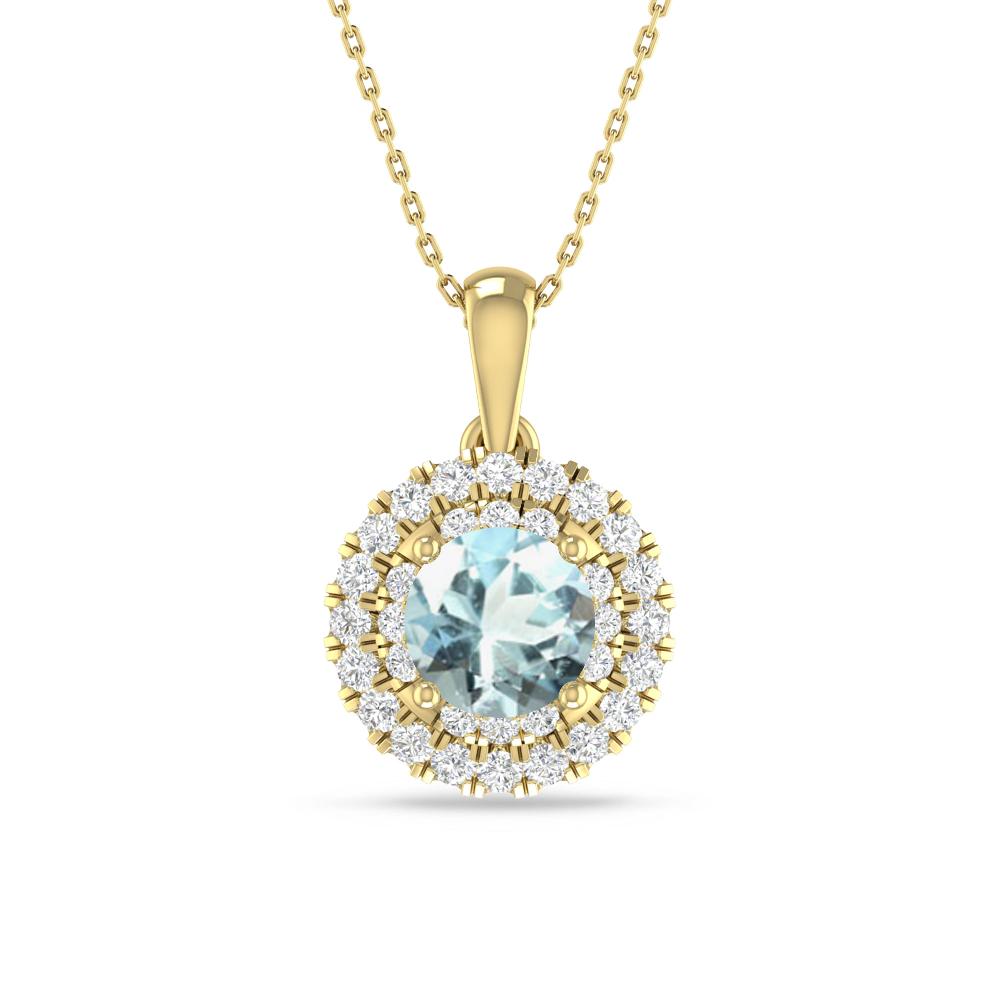Yellow Gold - Aquamarine