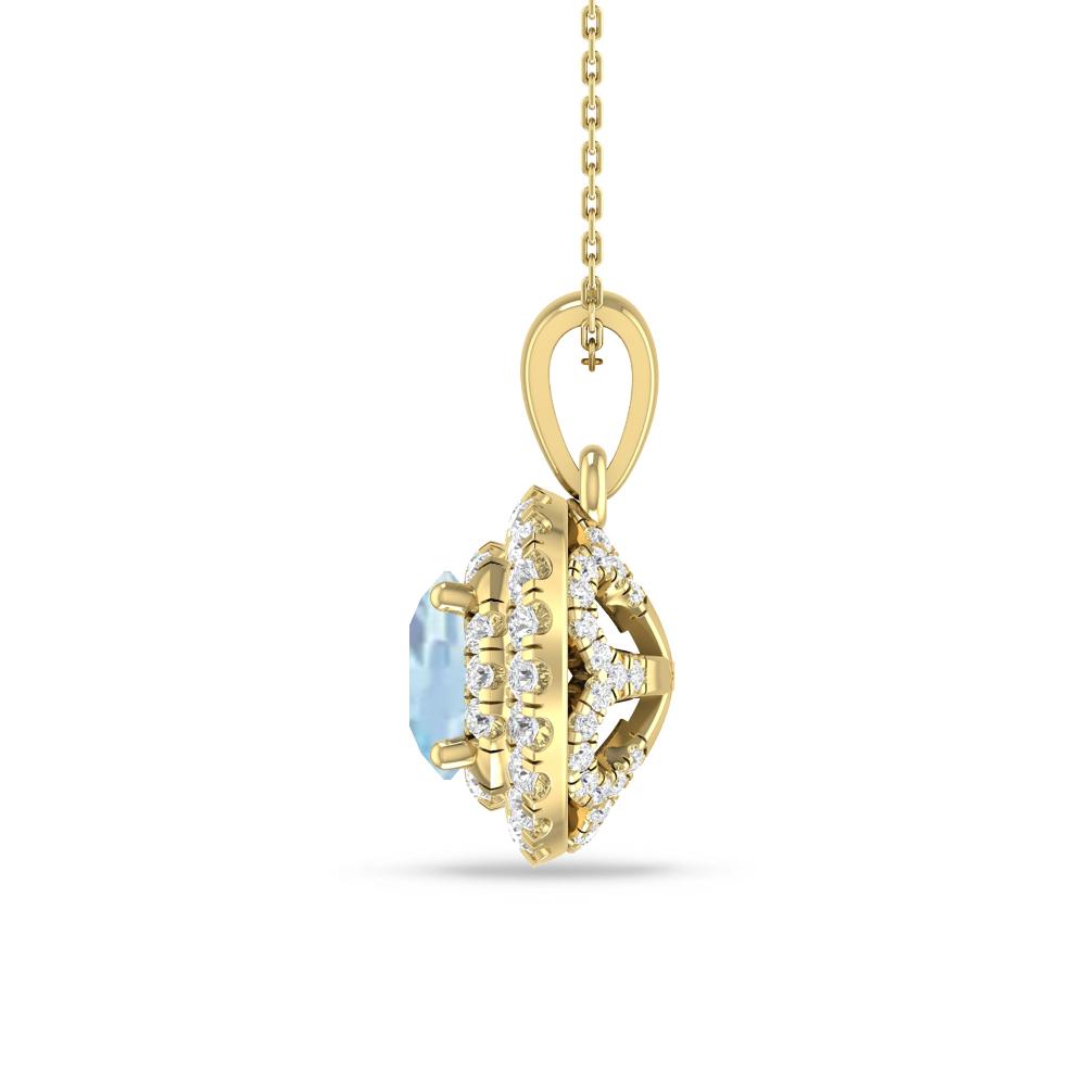 Yellow Gold - Aquamarine