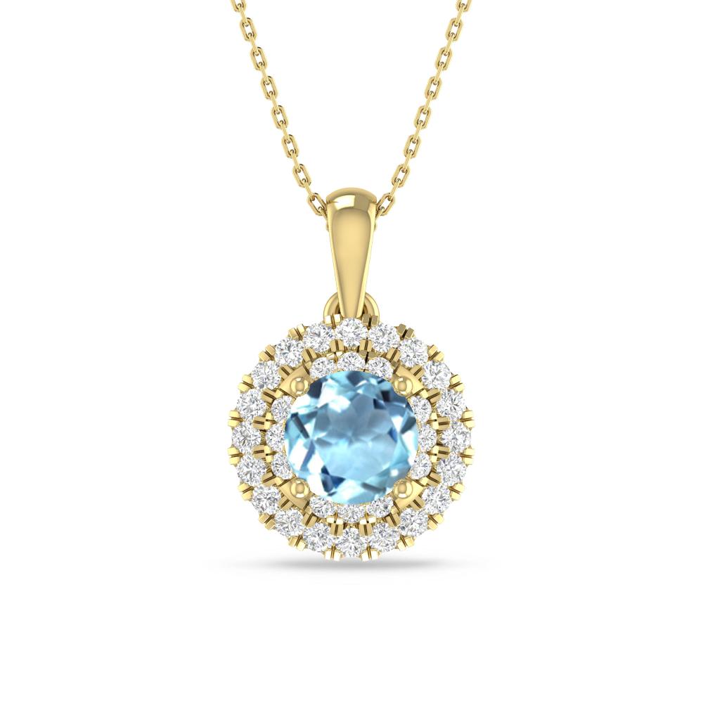 Yellow Gold - Aquamarine