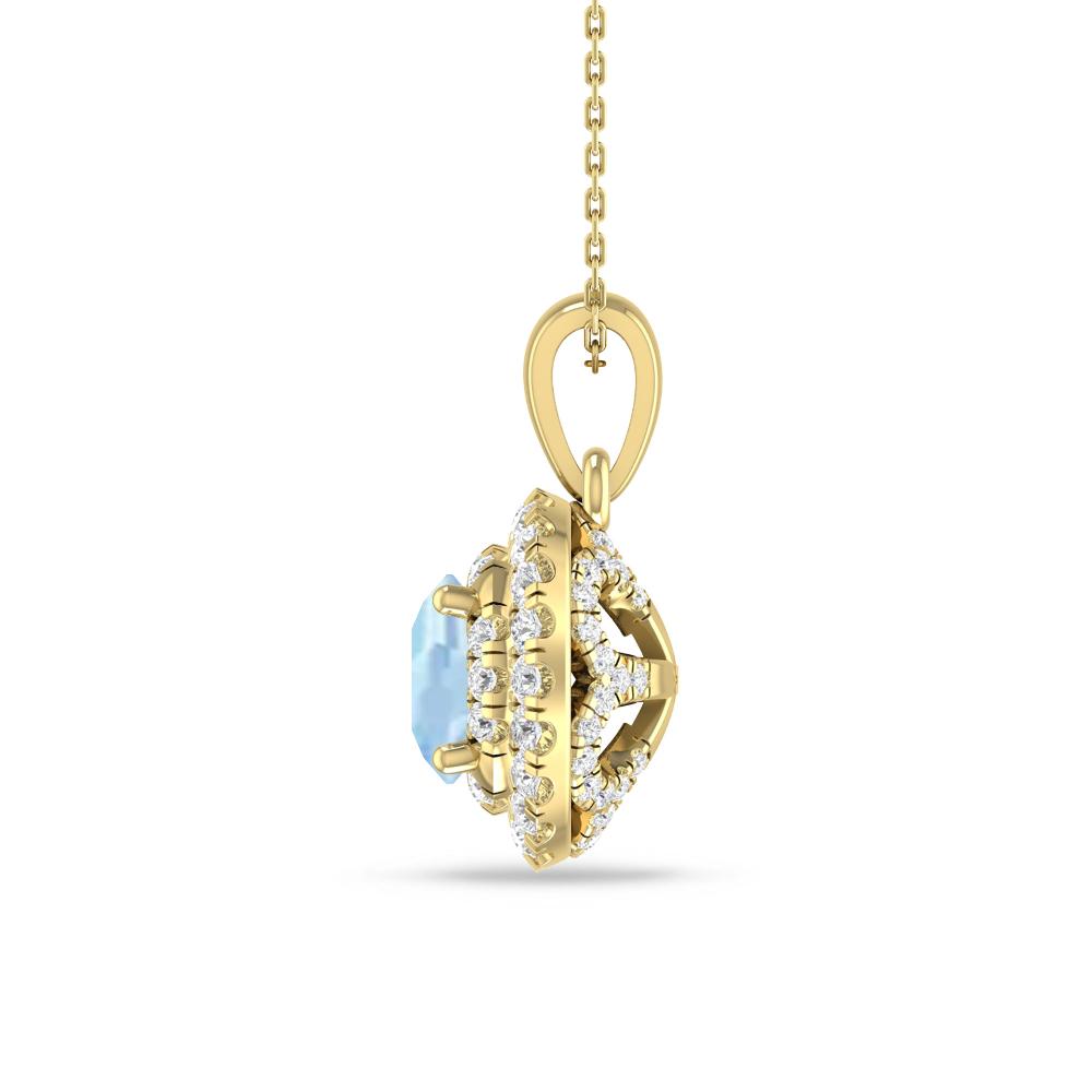 Yellow Gold - Aquamarine