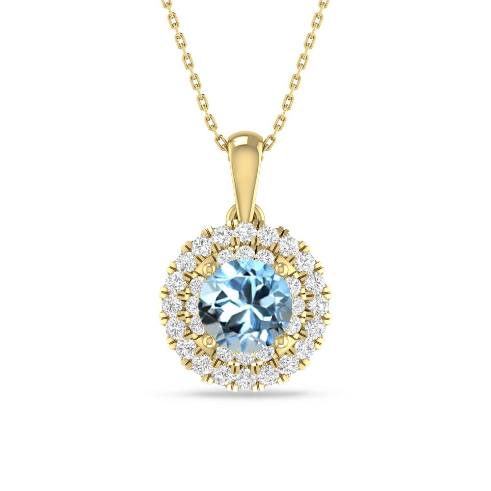 Yellow Gold - Aquamarine