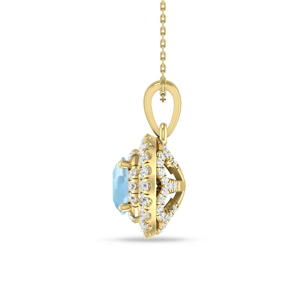 Yellow Gold - Aquamarine