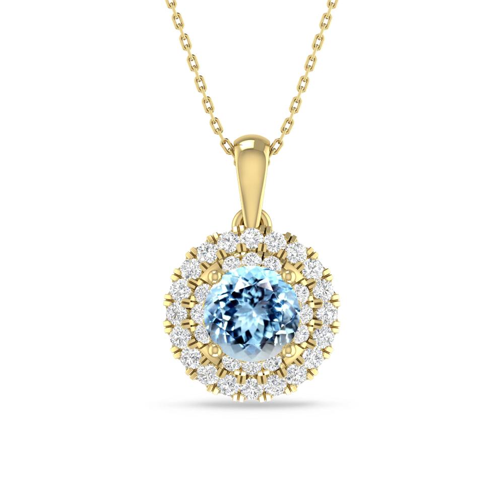 Yellow Gold - Aquamarine