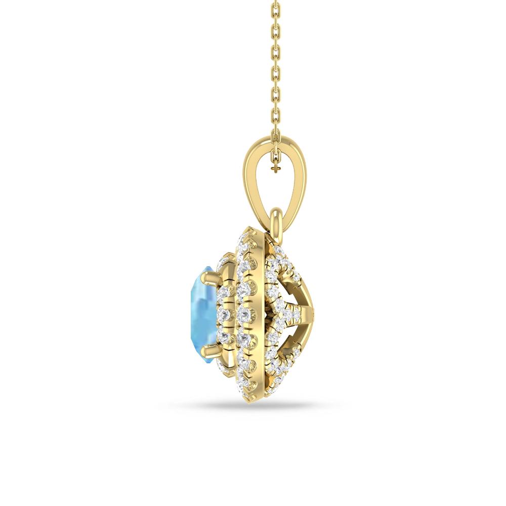 Yellow Gold - Aquamarine